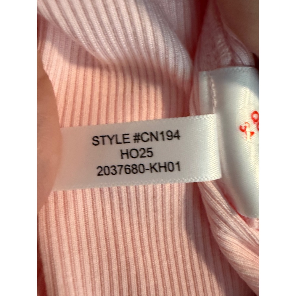 J. Crew Perfect Rib Long Sleeve Tee Washed Out Pink Ribbed Knit 3X - Picture 9 of 11